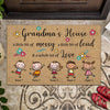 Grandma&#39;s House - Personalized Mother&#39;s Day Grandma Doormat With Coir Pattern Print