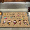 Grandma&#39;s House - Personalized Mother&#39;s Day Grandma Doormat With Coir Pattern Print