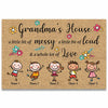 Grandma&#39;s House - Personalized Mother&#39;s Day Grandma Doormat With Coir Pattern Print