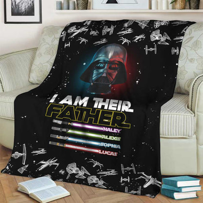 I Am Their Father - Personalized Father's Day The Force Blanket