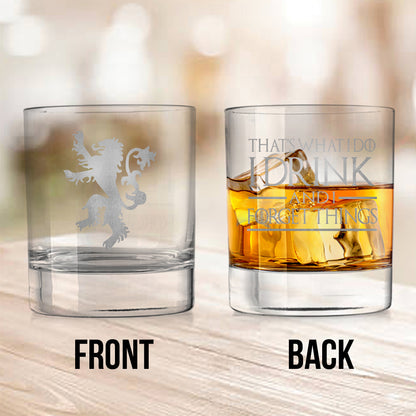 That's What I Do - Personalized Thrones Game Rock Glass