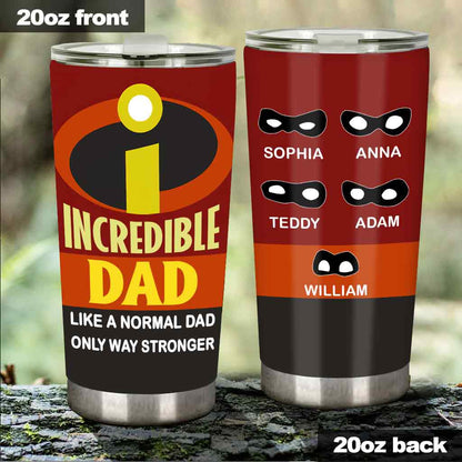 Incredible Dad - Personalized Incredible Family Tumbler