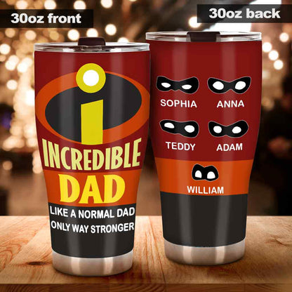 Incredible Dad - Personalized Incredible Family Tumbler