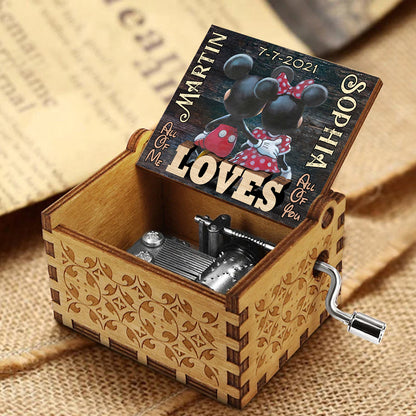 All Of Me Loves All Of You - Personalized Couple Hand Crank Music Box