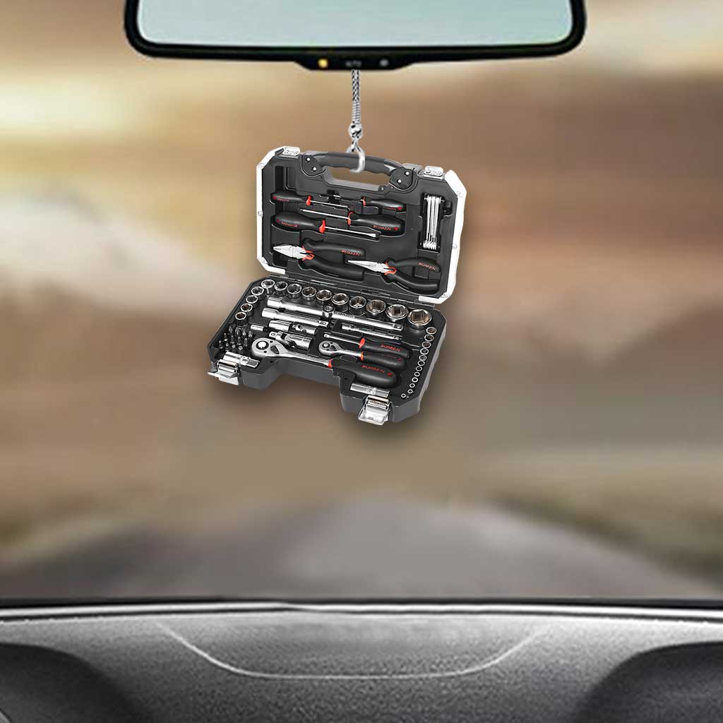 Mechanic Tools Box Set Car Ornament (Printed On Both Sides)