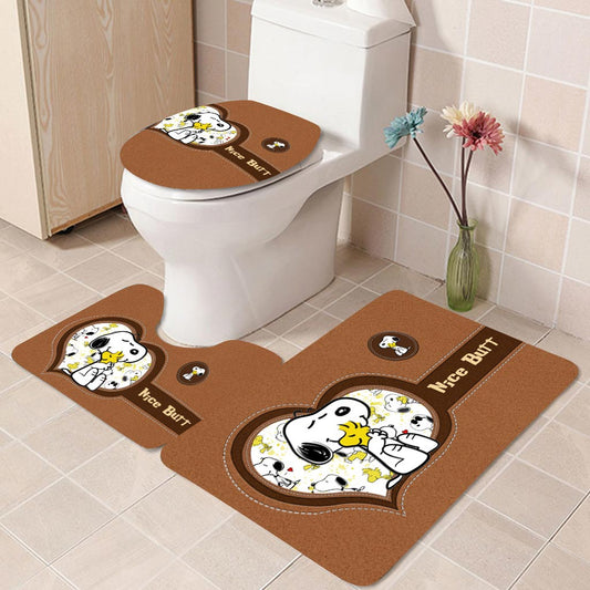 Nice Butt - 3 Pieces Bathroom Mats Set
