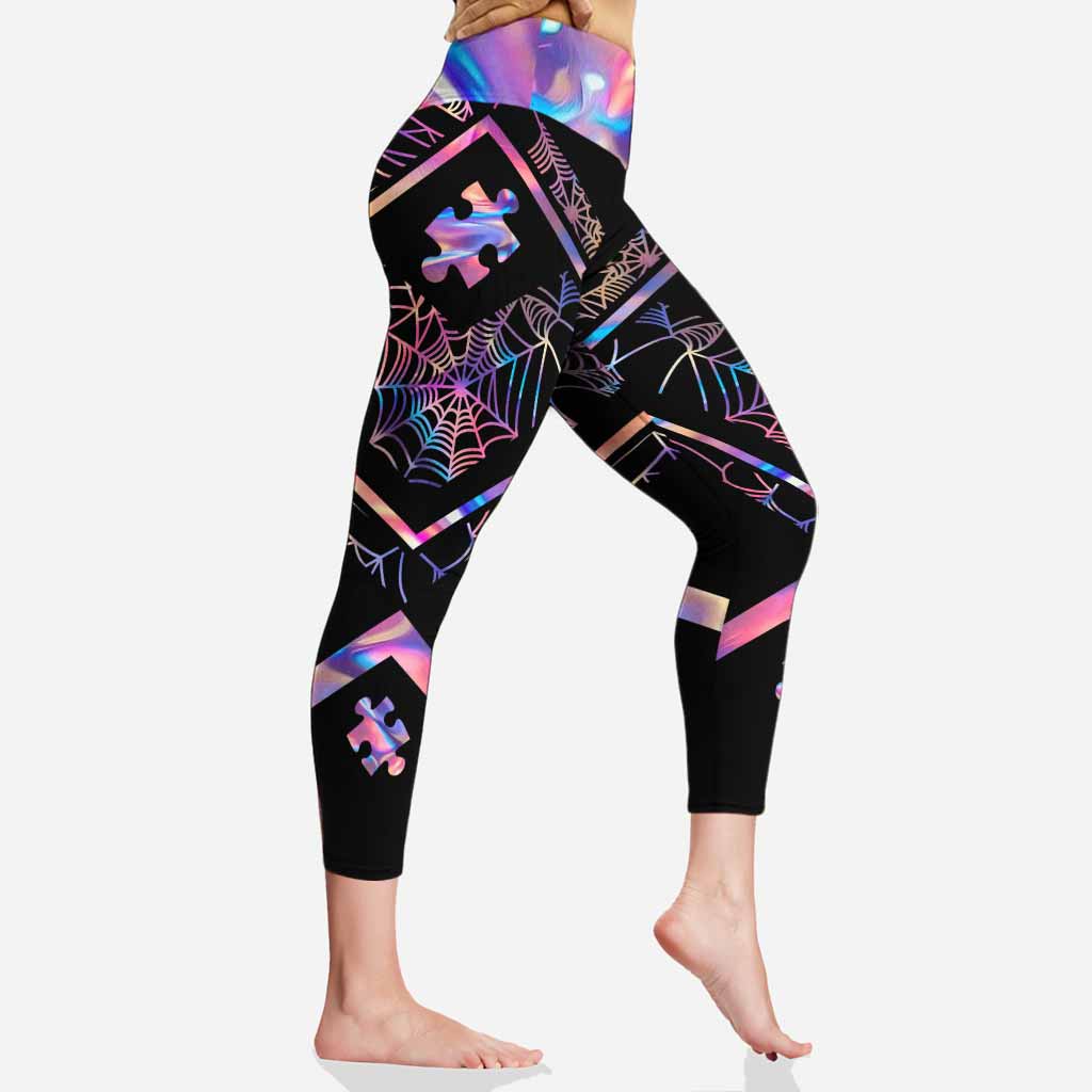 Halloween Vibes Accept Understand Love - Autism Awareness Leggings