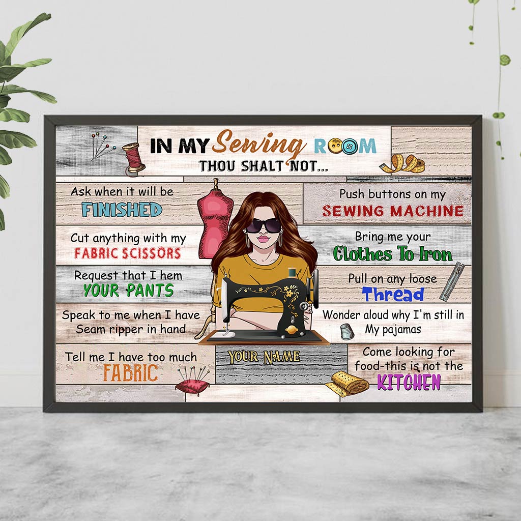 In My Sewing Room - Personalized Sewing Poster