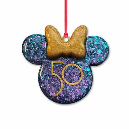 50 Anniversary Magic Earidescent - Personalized Mouse Ornament (Printed On Both Sides)