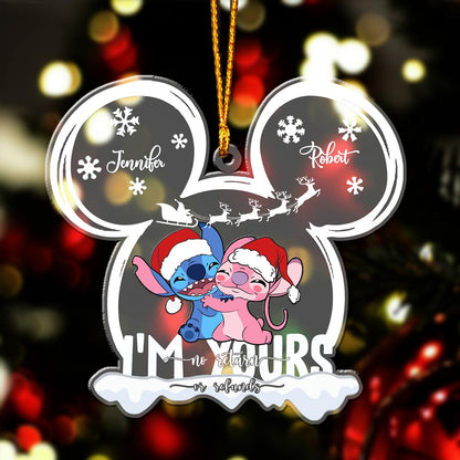 I'm Yours No Return Or Refunds - Personalized Ohana Transparent Ornament