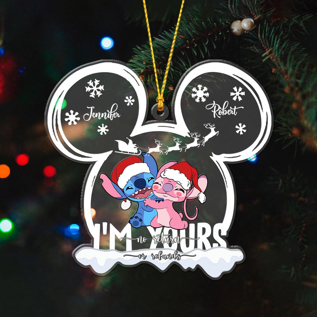 I'm Yours No Return Or Refunds - Personalized Ohana Transparent Ornament