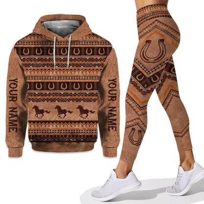 Wild Horse Tribal Pattern - Personalized Hoodie and Leggings