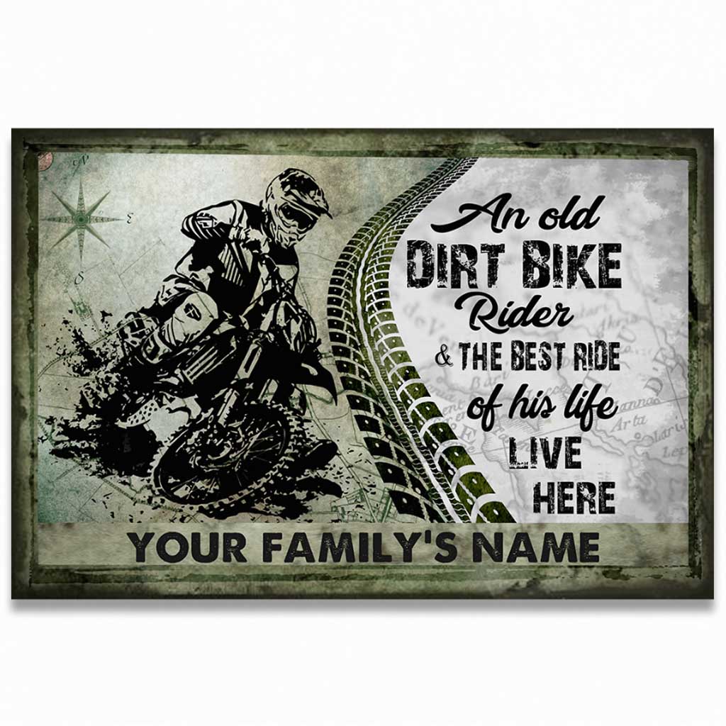 An Old Dirt Bike Rider - Personalized Doormat