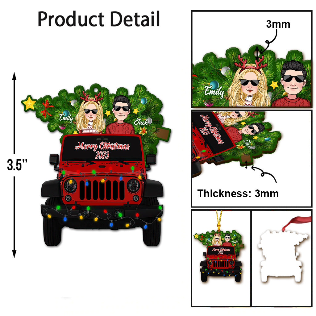 Happy Couple - Personalized Couple One-sided Ornament