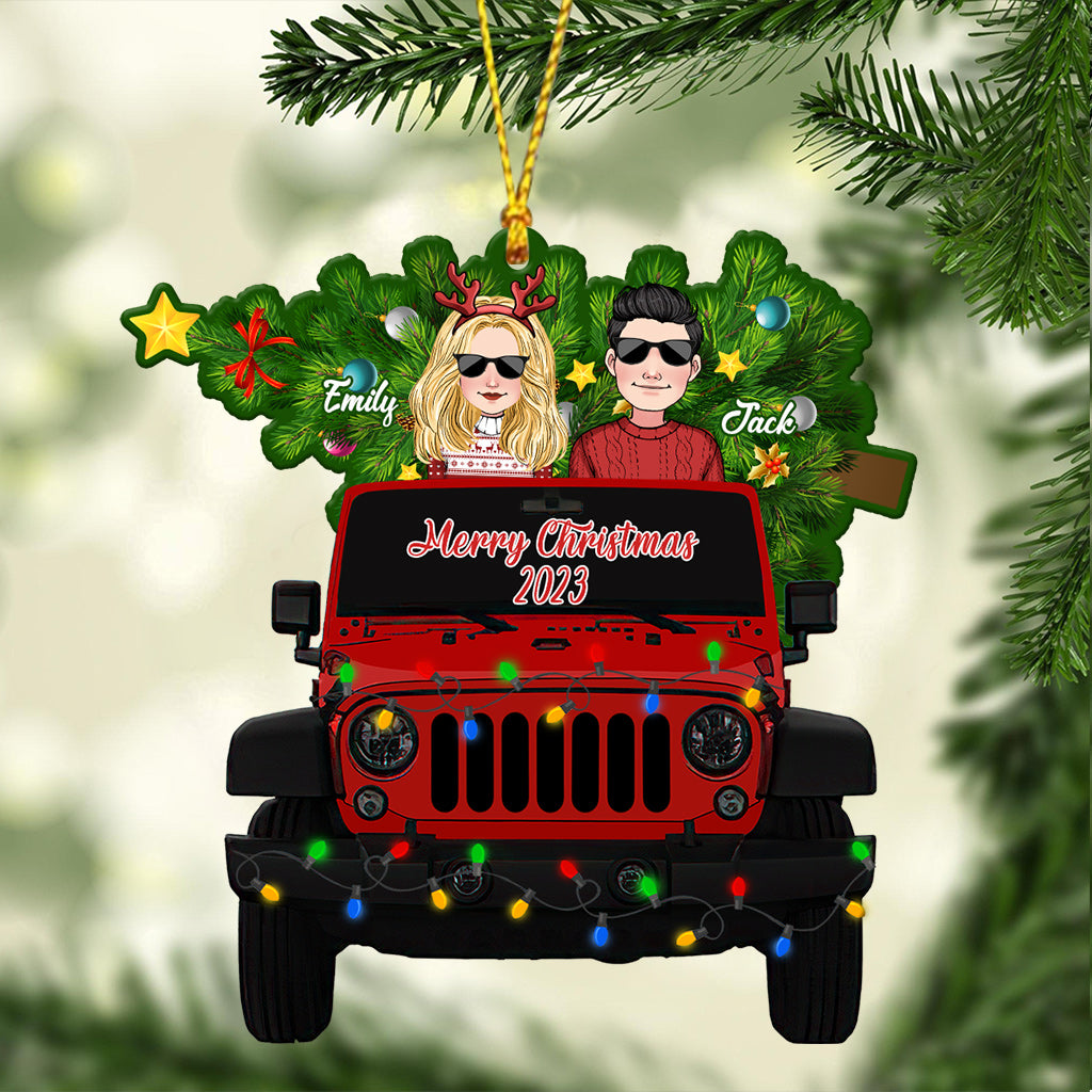 Happy Couple - Personalized Couple One-sided Ornament