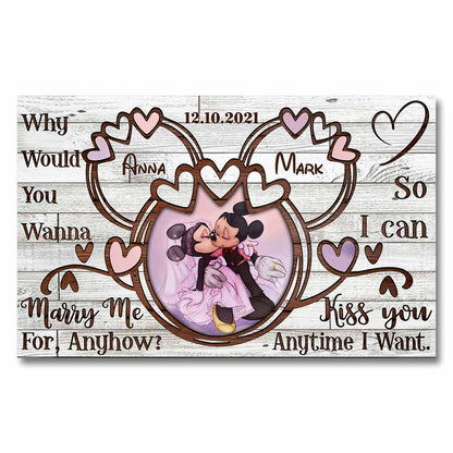 So I Can Kiss You - Personalized Couple Mouse Poster