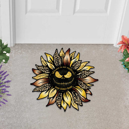 Welcome To Our Nightmare - Personalized Shaped Doormat