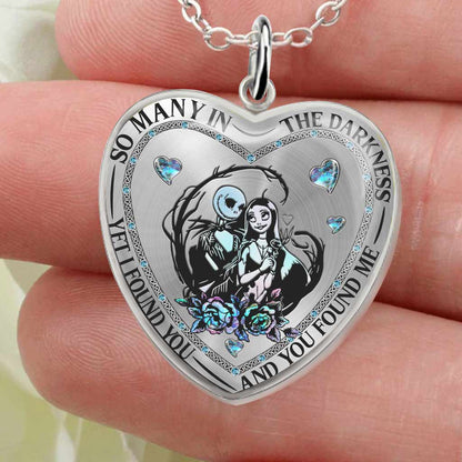 I Found You & You Found Me - Personalized Nightmare Heart Pendant Necklace