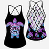 Salty Lil Beach - Personalized Turtle Cross Tank Top