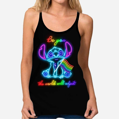 Be You Rainbow Pride - Personalized LGBT Support Cross Tank Top