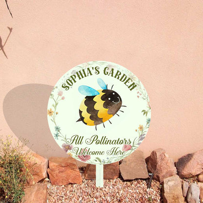 Pollinator Friendly Garden - Personalized Acrylic Garden Sign (Printed On 1 Side)