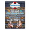 Pool Rules Swim Or Float - Personalized Backyard Rectangle Metal Sign