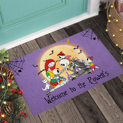 Welcome To Nightmare Family - Personalized Nightmare Doormat