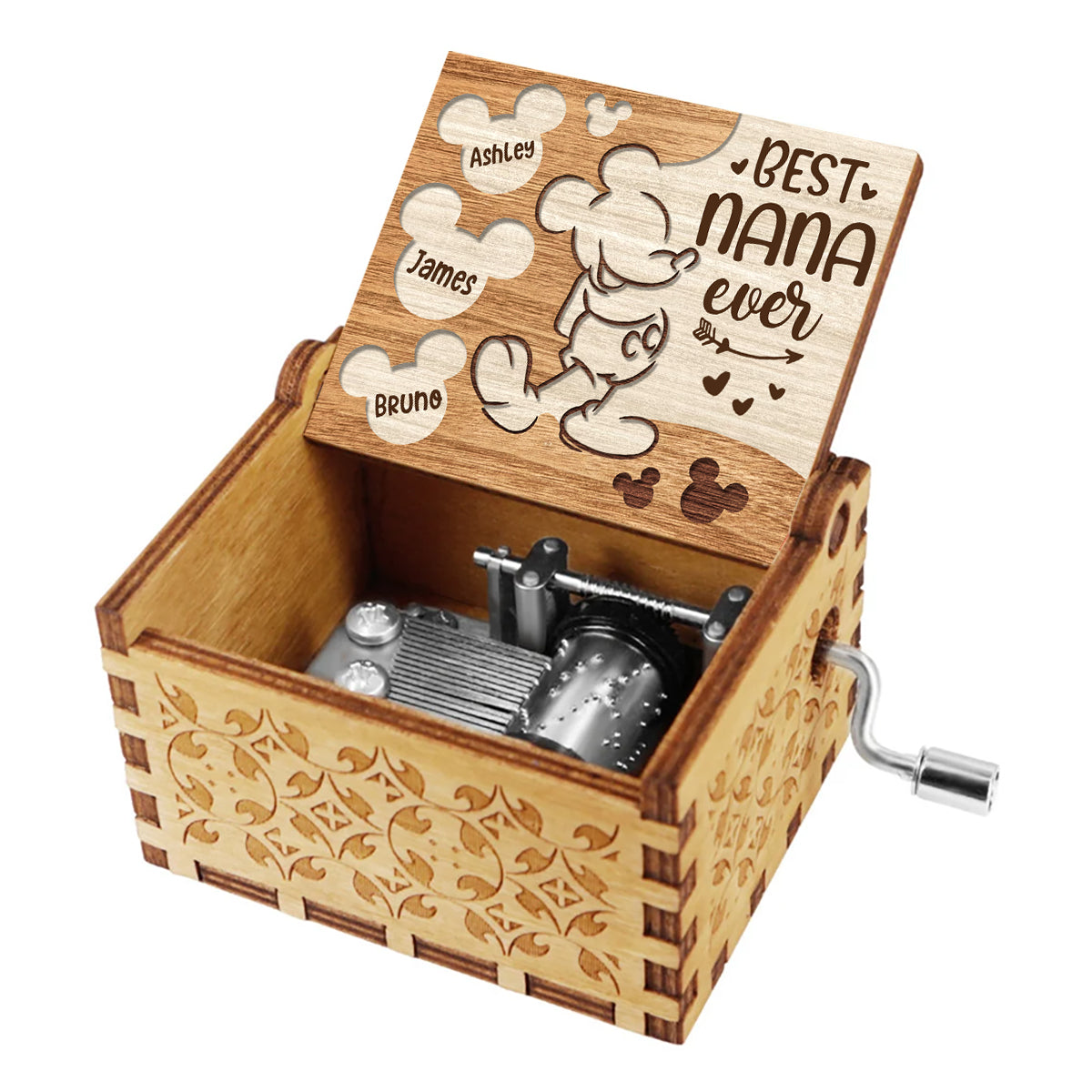 Best Grandma Ever - Personalized Grandma Hand Crank Music Box