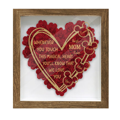 Best Nana Ever - Personalized Grandma Flower Shadow Box