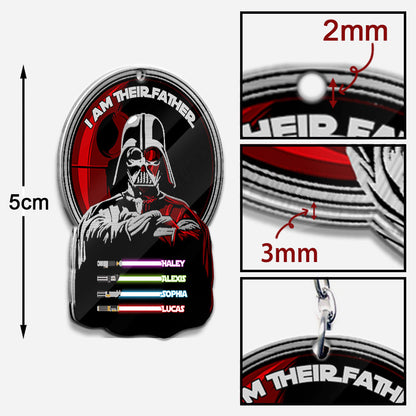 I Am Their Father - Personalized Keychain (Printed On Both Sides)