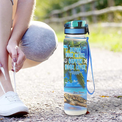 Turtley Hydrated - Personalized Water Tracker Bottle