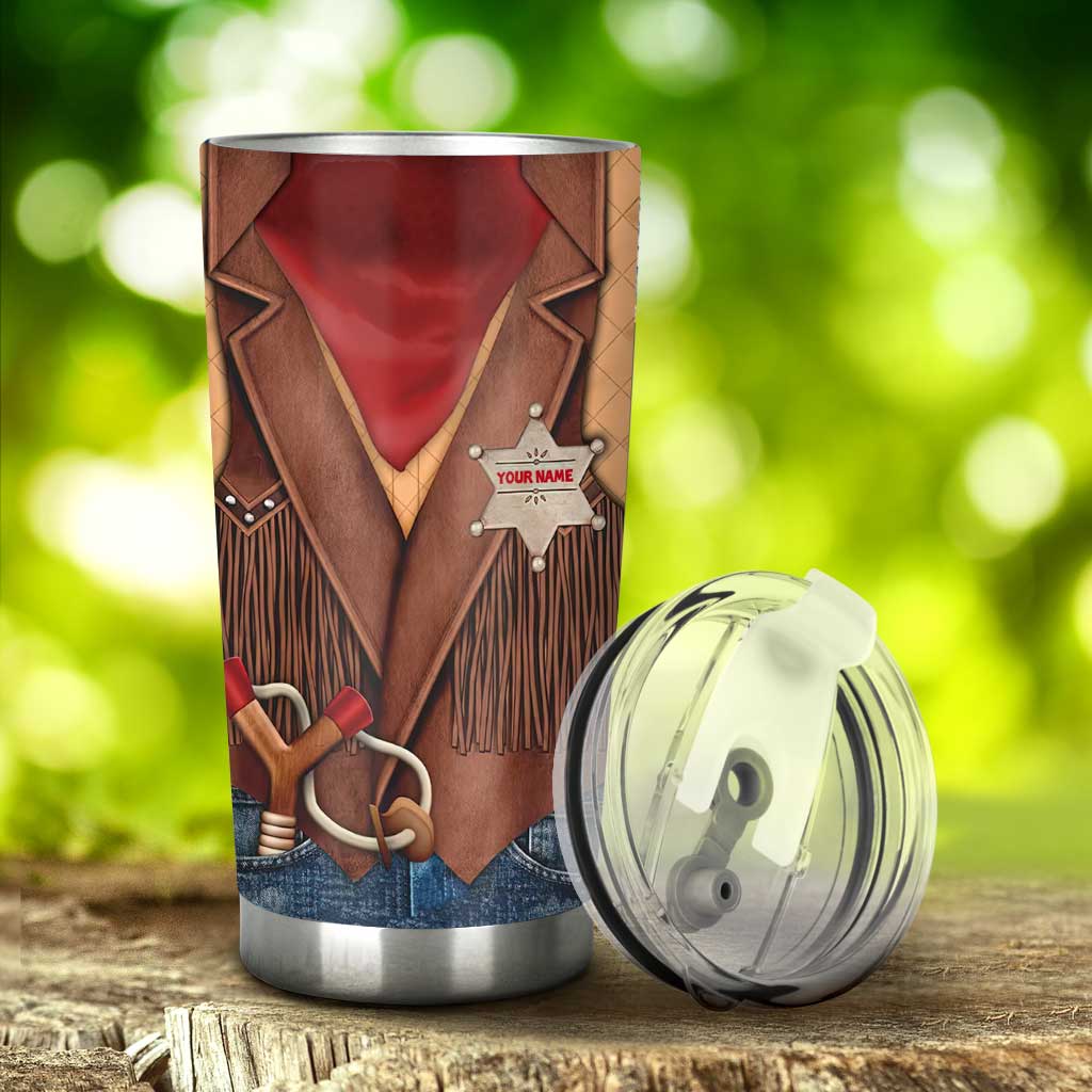 Run By Hawse And Saddle - Personalized Horse Tumbler