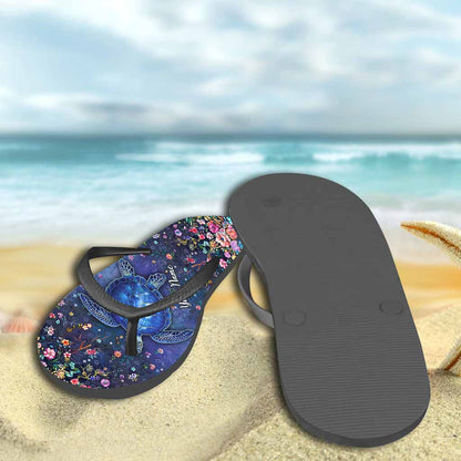 Salty Btch Love Beaches - Personalized Turtle Flip Flops