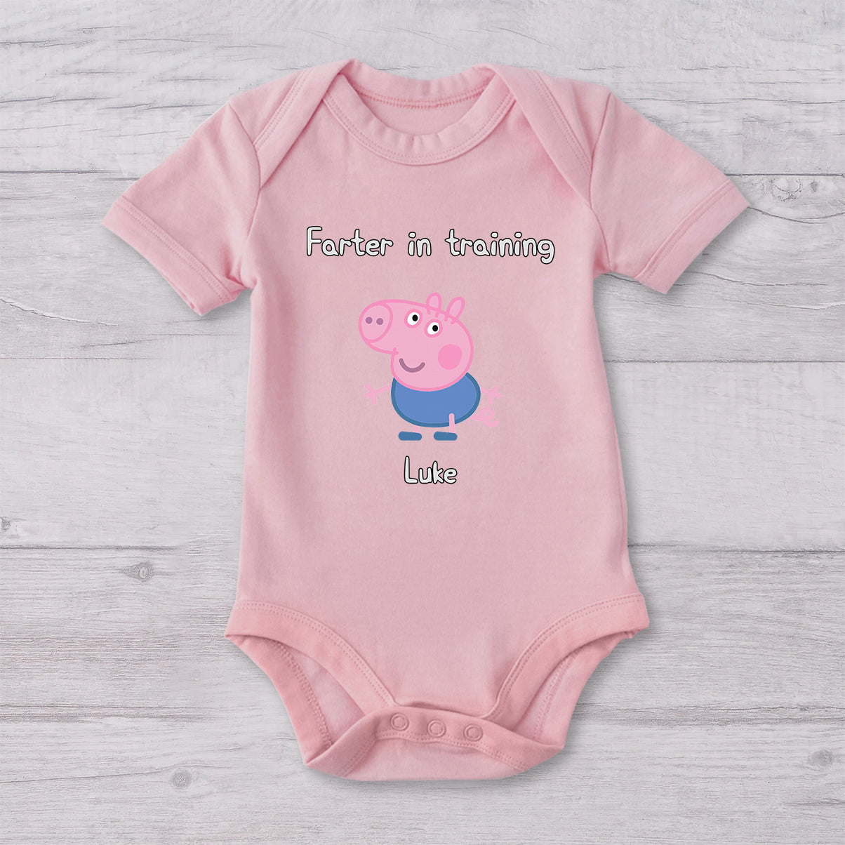 Best Farter Ever - Personalized Pink Pig T-shirt And Baby Onesie