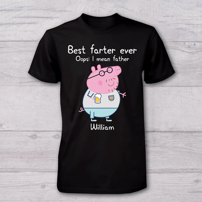 Best Farter Ever - Personalized Pink Pig T-shirt And Baby Onesie