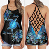 Salty Lil&#39; Beach -Turtle Cross Tank Top