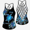 Salty Lil&#39; Beach -Turtle Cross Tank Top