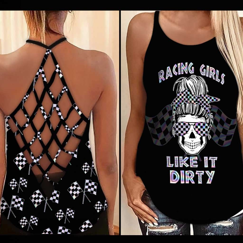 Girls Like It Dirty - Racing Cross Tank Top