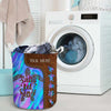Salty Lil&#39; Beach  - Turtle Personalized Leather Pattern Print Laundry Basket