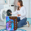 Salty Lil&#39; Beach  - Turtle Personalized Leather Pattern Print Laundry Basket