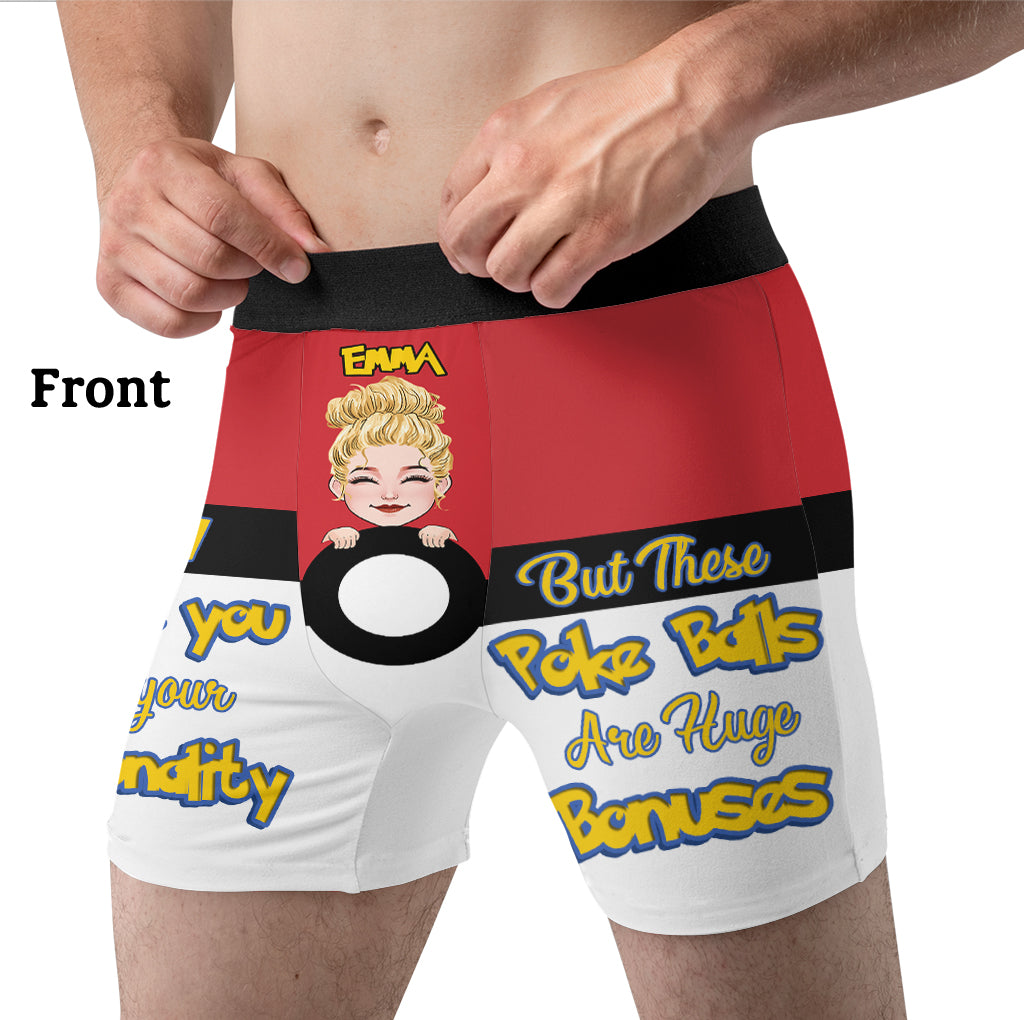 I Love You For Your Personality - Personalized Monster Trainer Men Boxer Briefs