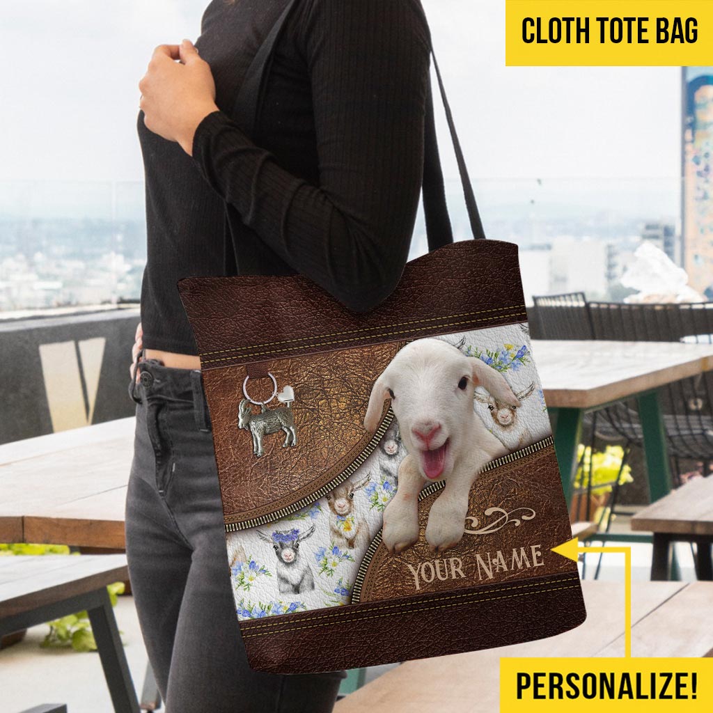 Love Goats Personalized Tote Bag
