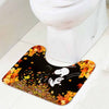 Most Wonderful Time Of The Day Autumn Leaf White Puppy - Fall Bathroom Curtain &amp; Mats Set