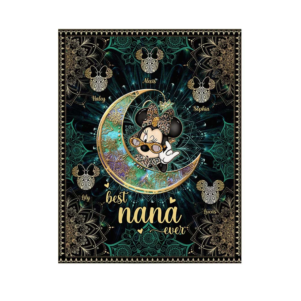 Best Nana Ever Mouse Ears - Personalized Grandma Wall Tapestry