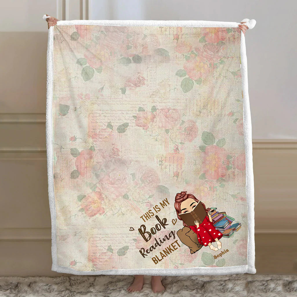 This Is My Book Reading Blanket - Personalized Book Blanket