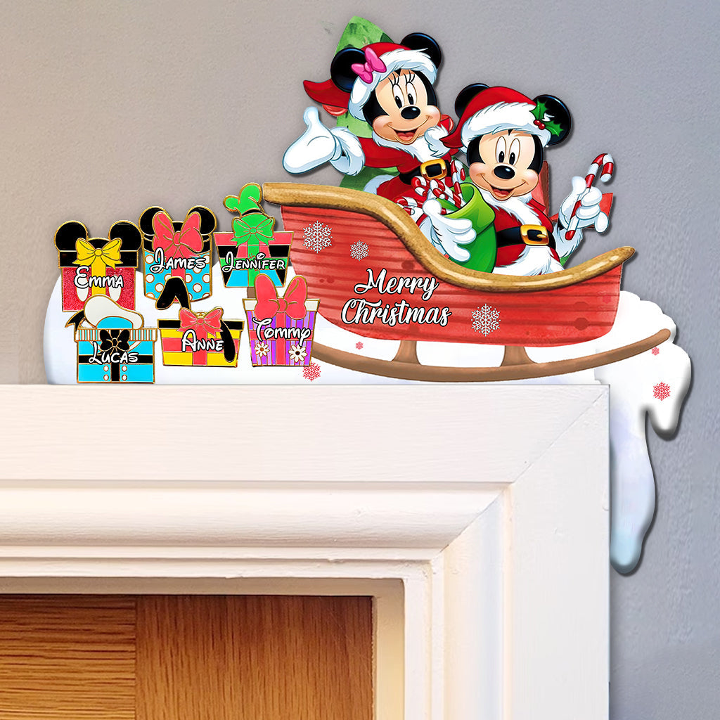 Merry Christmas - Personalized Mouse Door Frame Decoration