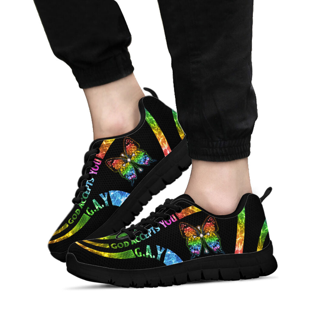 God Accepts You LGBT Support Sneakers 0622