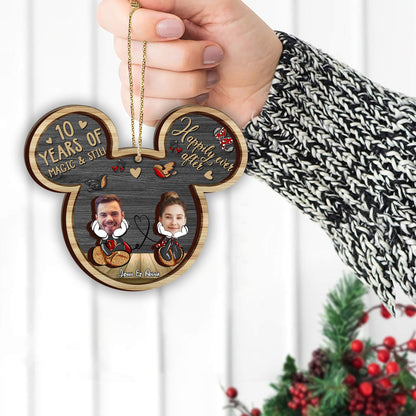 Years Of Magic - Personalized Mouse 2 Layered Piece Ornament