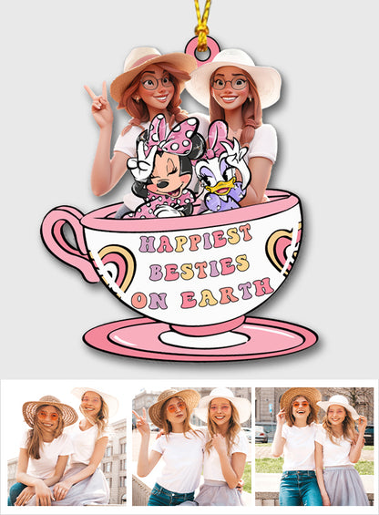 Happiest Besties On Earth - Personalized Bestie Ornament