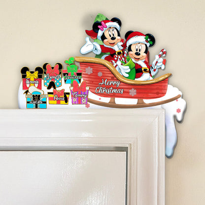 Merry Christmas - Personalized Mouse Door Frame Decoration